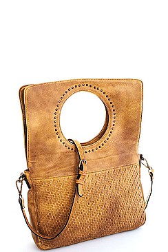 Chic Designer Artisan Collection Fold Over Hand Bag JY-20437-ML