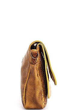 Chic Designer Artisan Collection Fold Over Hand Bag JY-20437-ML