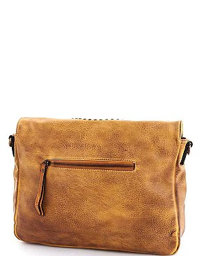 Chic Designer Artisan Collection Fold Over Hand Bag JY-20437-ML