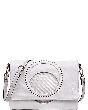 Chic Designer Artisan Collection Fold Over Hand Bag JY-20437-ML