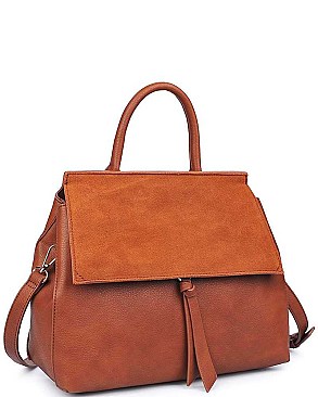 LUXURY CLARE SUEDE SATCHEL BAG WITH LONG STRAP JY-20850ML