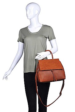 LUXURY CLARE SUEDE SATCHEL BAG WITH LONG STRAP JY-20850ML