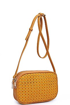 LUXURY MIKAYLA FAUX LEATHER CROSSBODY BAG JY-20885ML
