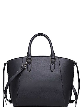 LUXURY REESE FAUX LEATHER SATCHEL BAG WITH LONG STRAP JY-20904ML
