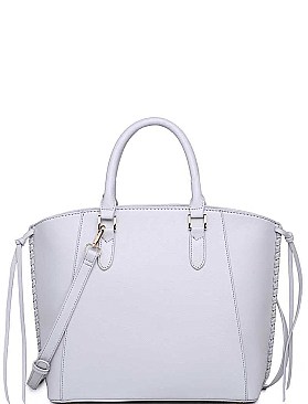 LUXURY REESE FAUX LEATHER SATCHEL BAG WITH LONG STRAP JY-20904ML