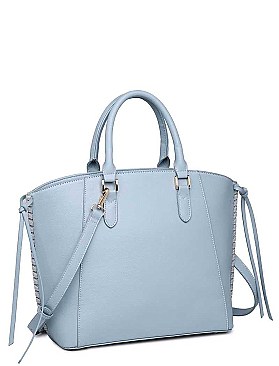 LUXURY REESE FAUX LEATHER SATCHEL BAG WITH LONG STRAP JY-20904ML