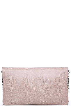 LUXURY AMBER TEXTURED CLUTCH WITH CHAIN