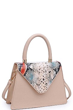 WILLOW PYTHON TWO TONE CROSSBODY BAG