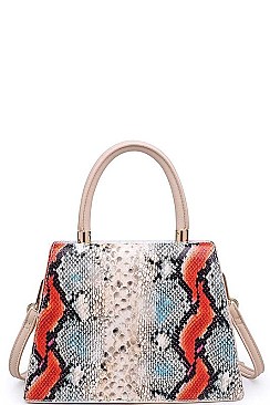 WILLOW PYTHON TWO TONE CROSSBODY BAG