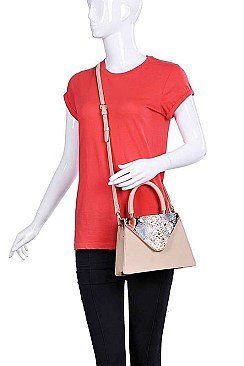 WILLOW PYTHON TWO TONE CROSSBODY BAG