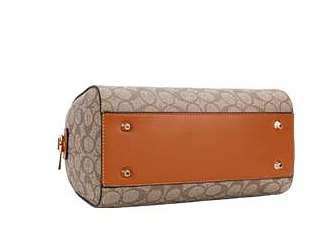 2-IN-1 OVAL PRINTED DUFFLE BOSTON BAG WITH WALLET SET