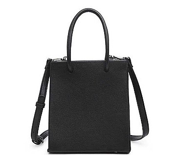 STYLISH PEYTON FAUX LEATHER DESIGN TOTE BAG