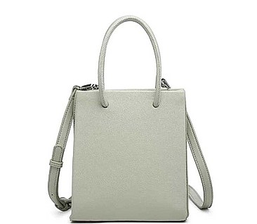 STYLISH PEYTON FAUX LEATHER DESIGN TOTE BAG