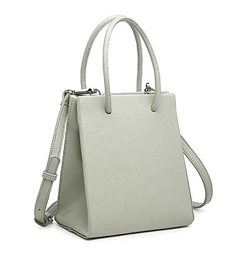 STYLISH PEYTON FAUX LEATHER DESIGN TOTE BAG