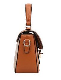 2- in-1 Oval Twist Lock Monogram Satchel Set