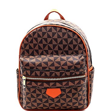 TWO TONE MONOGRAM BACKPACK