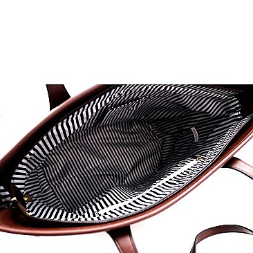 CHECKERED TOTE WALLET SET