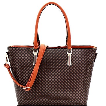 2 IN 1 CHECKERED TOTE SET