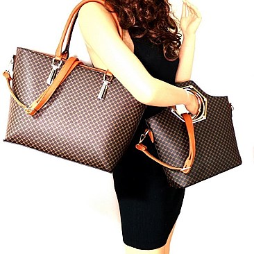 2 IN 1 CHECKERED TOTE SET