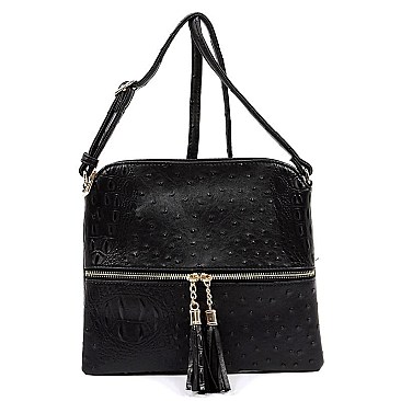STYLISH OSTRICH TASSEL CROSSBODY BAG JP-25116