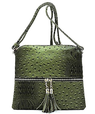 STYLISH OSTRICH TASSEL CROSSBODY BAG JP-25116