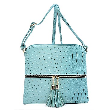 STYLISH OSTRICH TASSEL CROSSBODY BAG JP-25116