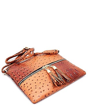STYLISH OSTRICH TASSEL CROSSBODY BAG JP-25116