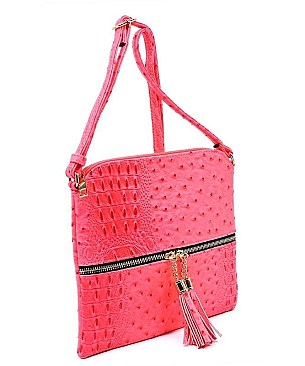 STYLISH OSTRICH TASSEL CROSSBODY BAG JP-25116