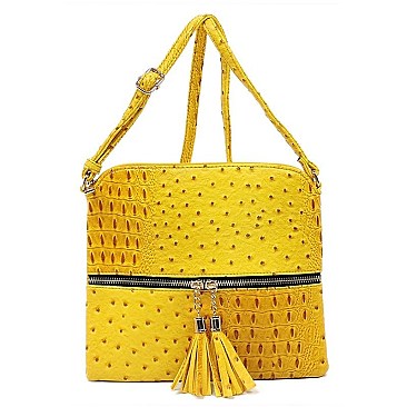 STYLISH OSTRICH TASSEL CROSSBODY BAG JP-25116