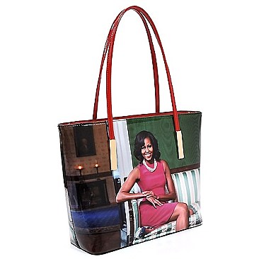 CH-OB2669D 3-in-1 Twin Tote Wallet SET,Michelle Obama