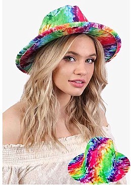 TRENDY TIE DYE Fedora Hat for Women