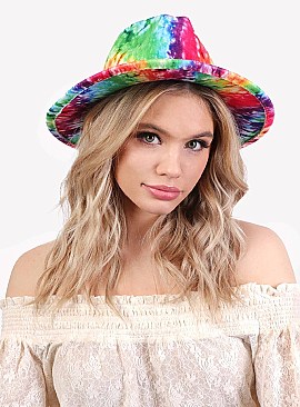 TRENDY TIE DYE Fedora Hat for Women