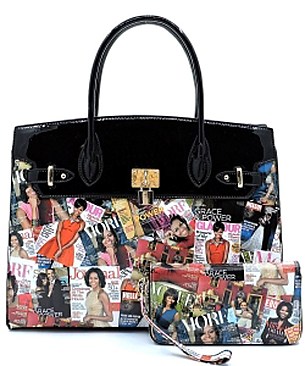 Obama Magazine Print - 2 in 1 Classy Magazine Satchel Handbag Design JP26054