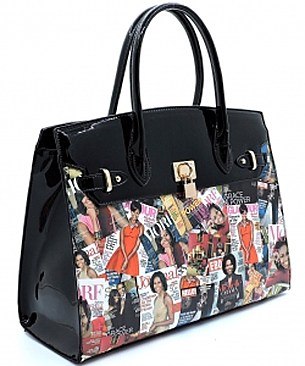 Obama Magazine Print - 2 in 1 Classy Magazine Satchel Handbag Design JP26054