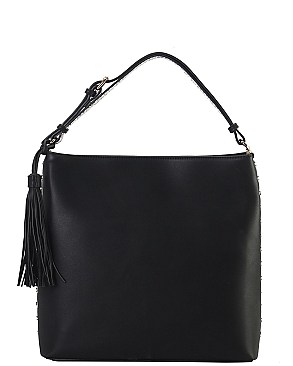 Stylish Cross Body Bag Accented With Studs and Tassels JPRM8O47