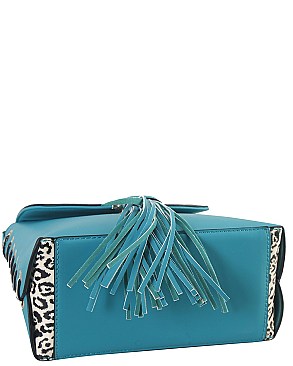 Fashionable Cross Body Bag Accented With Studs and Tassel JPRM8045