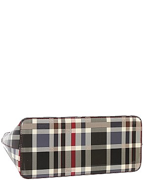 Plaid Check 2Pc Classic Handbags Set