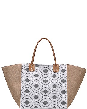 Women's Straw Canvas Shopper Bag/Satchel Handbag/Shoulder Tote Bag JPBGT-81798