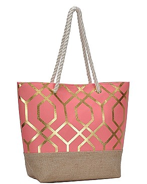 Ladies' Circle Vector Abstract Design Handle Satchel Handbags Shoulder Bag Tote Purse JPBGT-81783