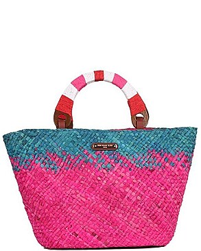 MODISH NICOLE LEE NATALYA COLOR BLOCK STRAW SHOPPER BAG JP26676