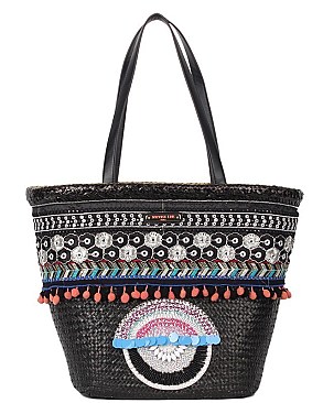 CHIC NICOLE LEE BOHEMIAN STRAW TOTE BAG JP26685