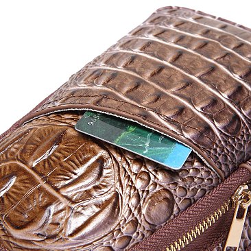 Tie-dyed Crocodile Muti Compartment Sling Bag