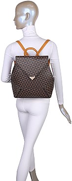 3 in 1 Monogram Dual Back Packs & Clutch Set