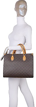 3 IN 1 FASHION MONOGRAM SATCHEL SET