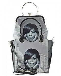 Michelle Obama Magazine Print Tote Handbag JP28MS6561