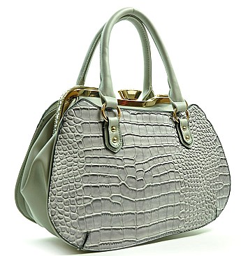 Jewel Top Rhinestone Croc Patent TOP QUALITY Satchel