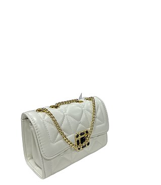 Quilted Emblemed Cross Body Shoulder Bag