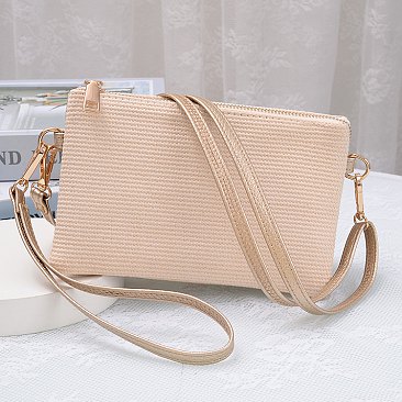 Straw Crossbody Bag Clutch Wristlet