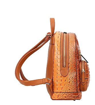 3 IN 1 Crocodile Backpack - Crossbody & Wallet Set