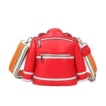 Moto Jacket Design Shoulder Bag & Cross-Body